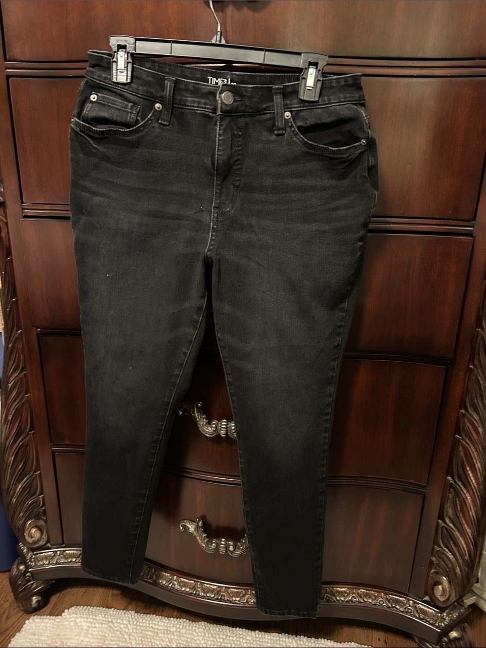 Time and Tru Black High-Rise Skinny Jeans